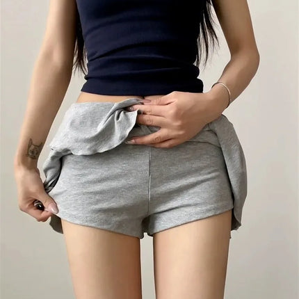 Minigonne Arricciate alla Moda con Vita Alta, Gonne Sportive Slim da Yoga per Donne, Abbigliamento Femminile Estivo Y2K Casual Anti-Esposizione