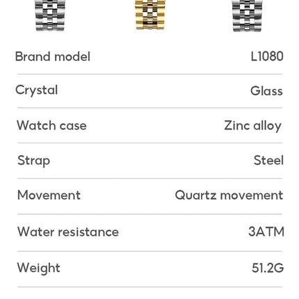 LIEBIG orologi da polso al quarzo eleganti di lusso delle migliori marche orologi automatici di moda per le donne orologio con cinturino in acciaio inossidabile Reloj Mujer platinumshop
