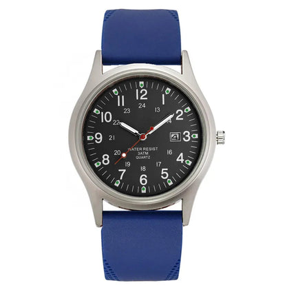 Orologi economici di marca da uomo Studenti Moda Casual Cinturino in silicone Sport Militare Data Orologio da polso al quarzo Nero Relogio Masculino platinumshop