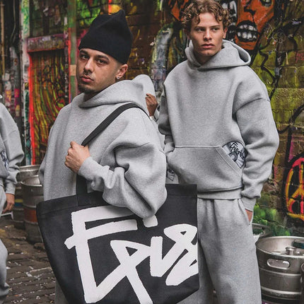 2026 Trendy High Street Retro Casual Streetwear Men's Sports Suit Y2K Harajuku Embroidered Hoodie men Hip-hop Loose Sweatpants PlatiNum
