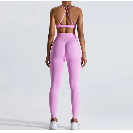 Seamless Women Solid Color High Waist Yoga Pants Sexy Hip-lifting Tight Sports Pants Women Push Up Fitness Workout Yoga Leggings PlatiNum