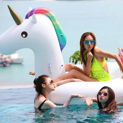 Large Inflatable Unicorn Toys Summer Pool Swim Ring Thickened PVC Air Beach Party Inflatable Toys for Kids Adults