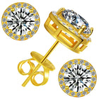 TUHE Unisex Classic Round Moissanite Earrings 925 Silver  For Women  D Color VVS1 Moissanite Round Earrings Fine Jewelry PlatiNum
