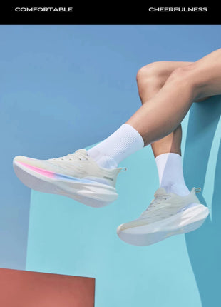 Xtep 2000KM 2.0 Running Shoes Women  Summer Shock Absorption Professional TPU Sneakers 876218110044 (suggest half size down) PlatiNum