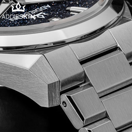 AddiesKIN Men Watch BGW9 Luminous Blue Goldstone Dial Sapphire Glass 20Bar Waterproof Japan 9015 K010 Automatic Mechanical Watch