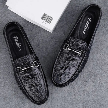 Nuove Scarpe Casual da Uomo con Suola Morbida, Modello Alligatore, Scarpe Formali da Lavoro, Punta Rotonda, Suola in Gomma