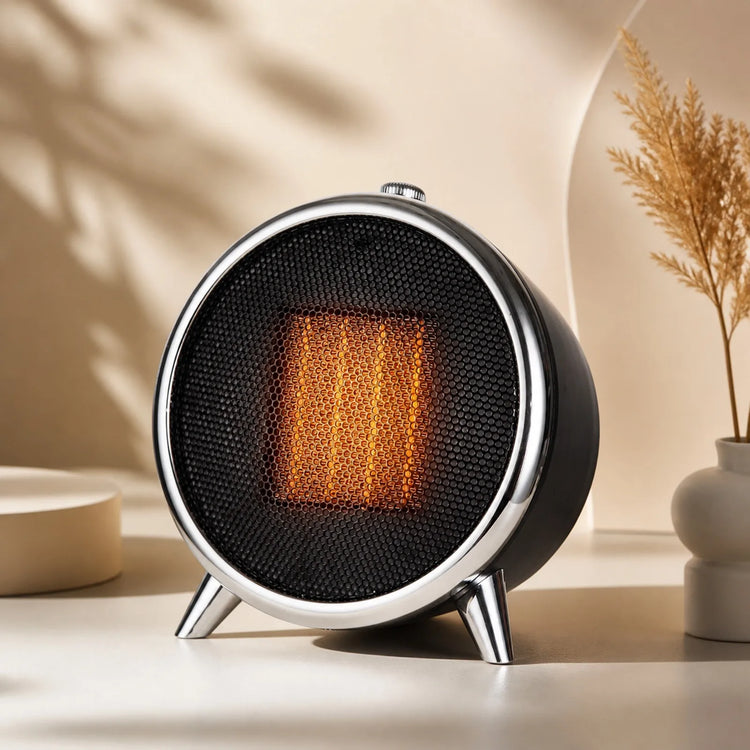 1500W Electric Ceramic Heater, 2 Power Levels, Adjustable Thermostat, Overheat and Anti-Tipping Protection, for Home and Office