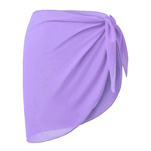 Elegante Copricostume Corto in Chiffon per Donna, Sciarpa Avvolgente da Spiaggia platinumshop