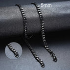 5mm Black Cuban / 60cm 24inch