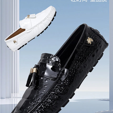 Scarpe da Uomo Casual in Pelle, Mocassini di Design, Slip-on, Scarpe da Guida e da Barca di Alta Qualità, Chaussure Homme, Taglie Grandi 35-48