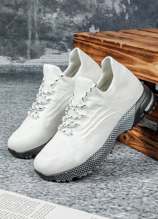 Breathable Socks Shoes Women Lightweight Knitted Casual Sneakers Non-slip Walking Footwear Outdoor Jogging Fitness Sports PlatiNum