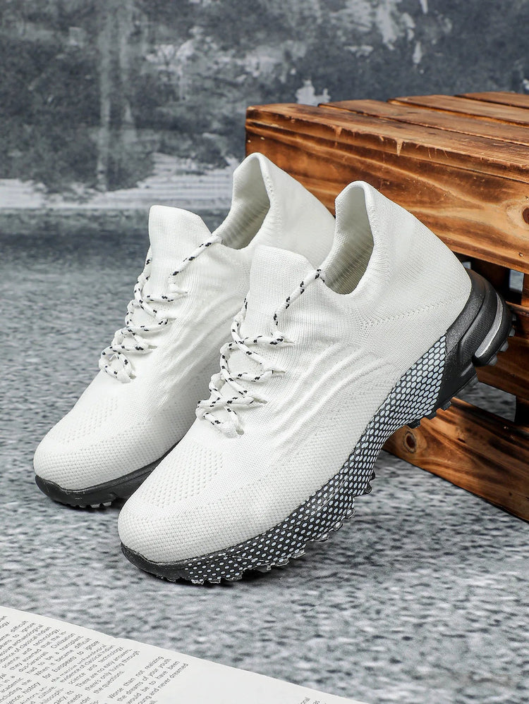 Breathable Socks Shoes Women Lightweight Knitted Casual Sneakers Non-slip Walking Footwear Outdoor Jogging Fitness Sports PlatiNum