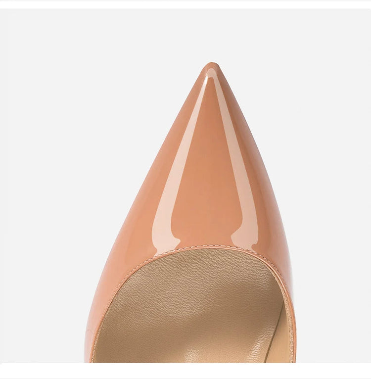 Tacchi da donna Colore nudo Tacco alto elegante da donna Scarpe nere di lusso donna 2025 Fondo rosso lucido Punta a punta Party Ladies Women platinumshop