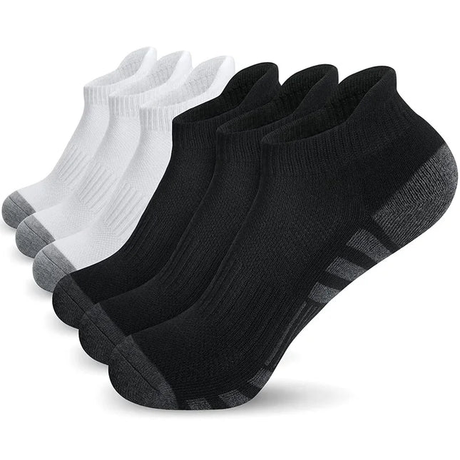 6 paires de chaussettes de sport à la cheville, rembourrées, respirantes, basses, pour homme et femme, chaussettes courtes