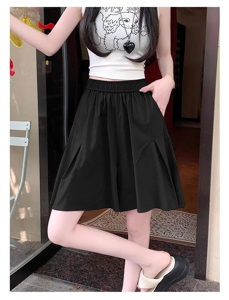 Shorts Womens Woolen High Waist Double Deck Winter Office Lady Mature Classic Elegant Commuter Flannel Warm Formal Workwear