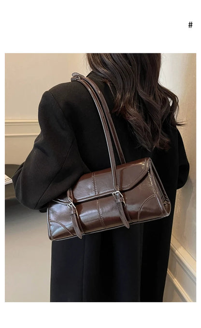 FOXER Lady's Shoulder Bag Genuine Leather Cross Body Bag 2025 Autumn Winter Large Capacity Travel Bag Commute Work Elegant