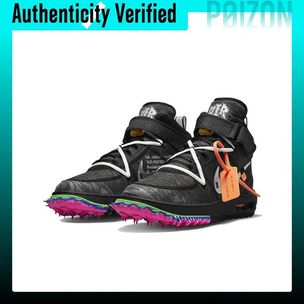 OFF-WHITE X Nike Air Force 1 Skate Shoes Unisex Mid-top Black/Gray/Orange/Pink DO6290-001