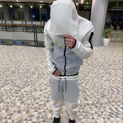 2025 Tracksuits Sports Suit Men's Hoodie Fashion Casual Sports Zipper Jacket Jacket Trousers Suitpant Sets Men New in Men's Sets PlatiNum