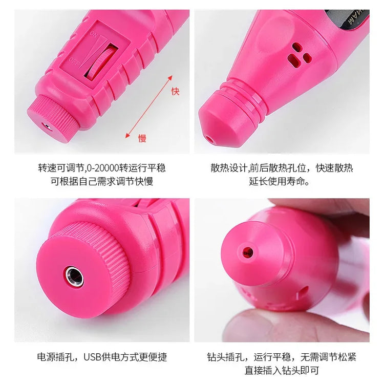 Pen‑Form Manicure Pedicure Grinding Machine Compact Electric Nail Polisher Drill For Daily Nail Grooming And Diy Hand‑Made Nail Creation