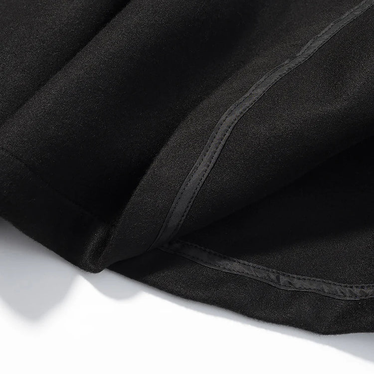 5 Colors New Autumn High Collar Woolen Cape Coat Tie Bow Sashes Long Bat Sleeve Front Buttons Cloak Shawl Jacket Loose Outerwear