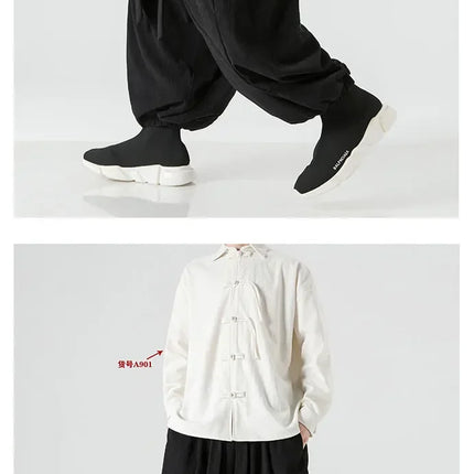 Pantaloni di velluto a coste da uomo autunno inverno pantaloni larghi casual oversize da uomo streetwear moda Harajuku donna pantaloni in vita elastica da uomo