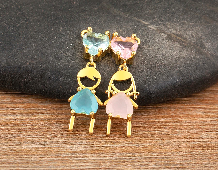 AIBEF Cuore Strass Ragazza e Ragazza Donna Ciondolo Collana Madre Cubic Zirconia Rame Dolce e Carino Gioielli Regalo di Fascino per Bambini