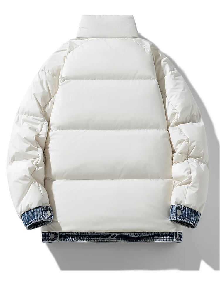 2025 Autumn and Winter New Down Jacket Fashionable Thickened Short Hooded Bakery Jacket for Men