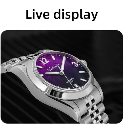 ADDIESDIVE New Watches AD2547 Sapphire 39mm Luxury Men Automatic Wristwatch Japan 8215 Mechanical BGW9 Luminous Waterproof 100m