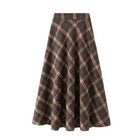 Leisure High Waist Retro Plaid Skirt Slim Fit Classical High Waist Long Skirt Aesthetic Preppy Style A-line Half Dress Girls PlatiNum