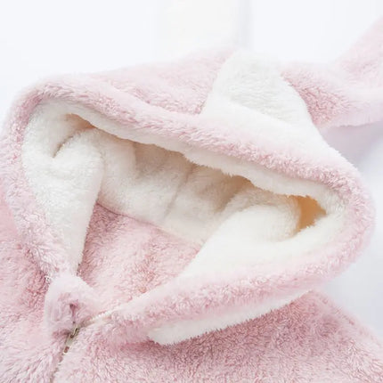 Coral Velvet Onesies Women Cute Rabbit Kigurumi Unicorn Preppy Cartoon Hooded Kawaii Thicker Winter Warm Cotton Pajamas Homewear