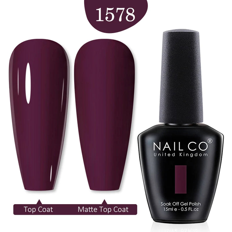 NAILCO 15ml Green Blue Series UV Nail Gel Polish Blue Colors UV&LED Gel Varnish Red Soak Off Semi Permanent LED Nail Gel Varnish
