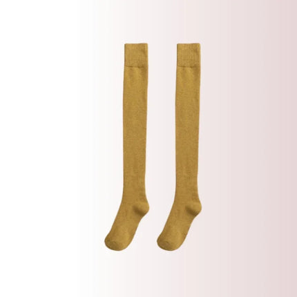 Scaldamuscoli classici in maglia Calzini scaldamuscoli al ginocchio in maglia a costine Calze da donna Calzini alti al ginocchio lavorati a maglia per il massimo comfort