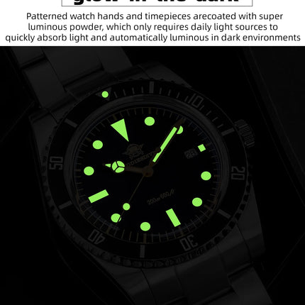 ADDIESDIVE 39mm Men's Analog Quartz Watch Ceramic Bezel K1 Domed Glass 200m Water Resistance C3 Super Luminous  Men's Dive Watch