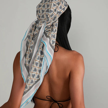 Stampa Cover up Sexy Beachwear Summer Sarong 2024 nuova sciarpa per le donne brasiliano Wrap Beachwear femminile platinumshop