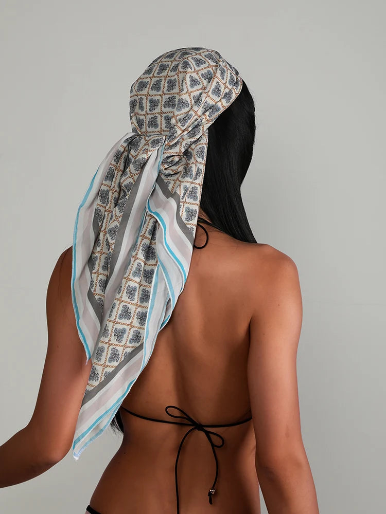 Stampa Cover up Sexy Beachwear Summer Sarong 2024 nuova sciarpa per le donne brasiliano Wrap Beachwear femminile platinumshop