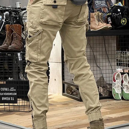 2025 New Men's Cargo Pants Tactical Military Work Pants Outdoor Jogger Casual Trousers Straight Leg Spring Autumn Utility Pants