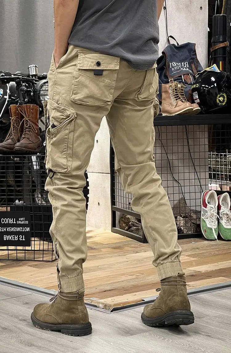 2025 New Men's Cargo Pants Tactical Military Work Pants Outdoor Jogger Casual Trousers Straight Leg Spring Autumn Utility Pants