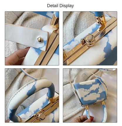 2022 New Fashion Sweet Mini Pillow Handbag Japanese Printed Scenery Net Red One Shoulder Portable Crossbody Bag