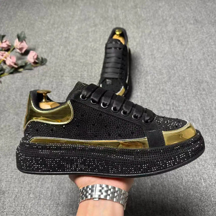 2026 spring and autumn new trendy brand low-top hot diamond board shoes men's lace-up versatile sports dad shoes