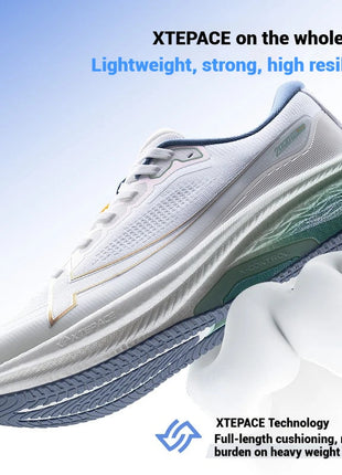 Xtep 2000km Plus Running Shoes 2025 New Spring Lightweight Anti-slip Wear-Resistant Men's Training Jogging Sneakers 875319110001 PlatiNum