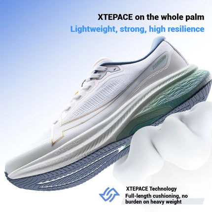 Xtep 2000km Plus Running Shoes 2025 New Spring Lightweight Anti-slip Wear-Resistant Men's Training Jogging Sneakers 875319110001 PlatiNum