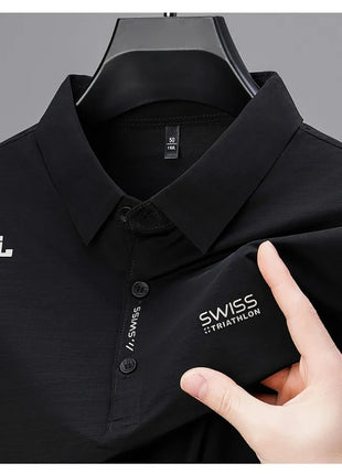 BROWON 2025 Été 2025 Tendances Polo T-shirt homme Manches courtes Anti-rides Col rabattu Mince Cool Business Tee Shirt Homme