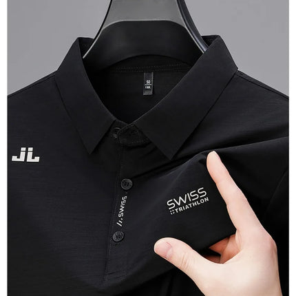 BROWON 2025 Summer 2025 Trends Polo Shirt Men's Short Sleeve Wrinkle-Resistant Turn-Down Collar Slim Cool Business Tee Shirt Homme