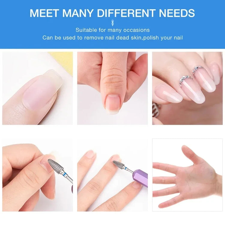 1pcs Carbide Nail Drill Bit Nail Files Bits Electric Milling Cutter for Manicure Burr Drills Pedicure Tools