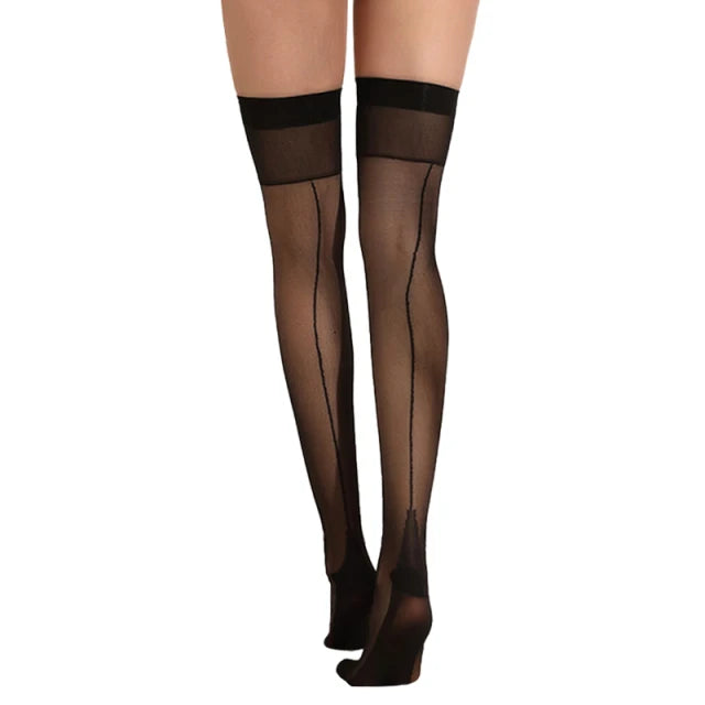 Calza per il corpo sexy da donna Calze autoreggenti morbide in pizzo + Reggicalze sopra il ginocchio Collant floreale Fit Dropship