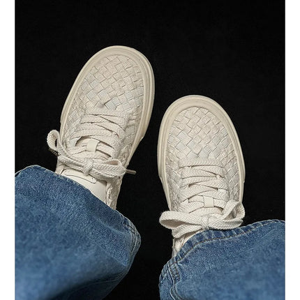Men's sports shoes and casual shoes thick soled canvas men's shoes fashionable Owens breathable board shoes