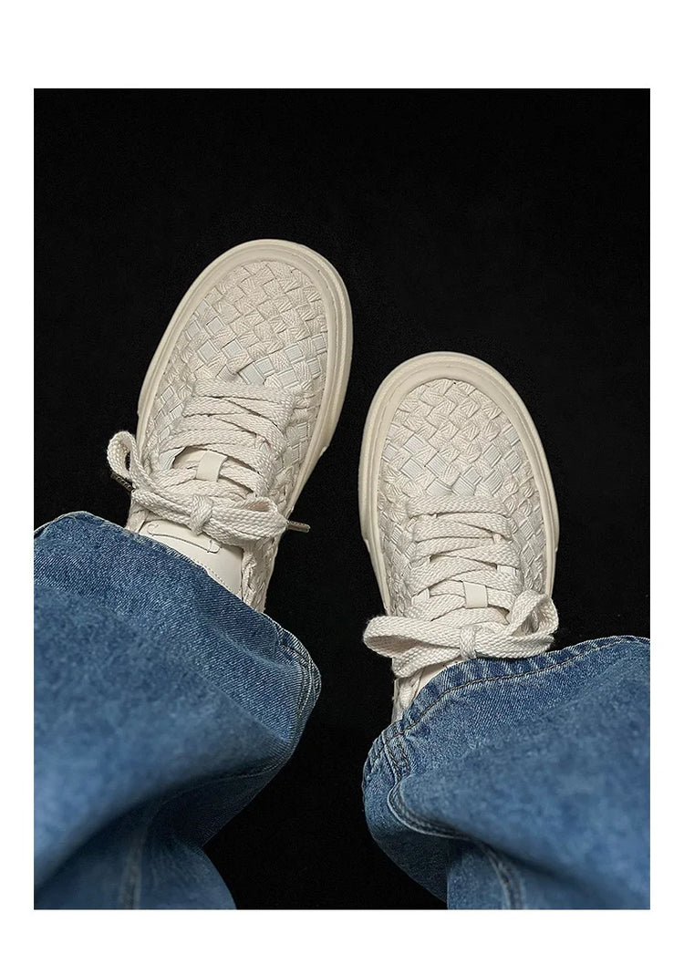 Men's sports shoes and casual shoes thick soled canvas men's shoes fashionable Owens breathable board shoes