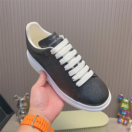 Men Genuine Leather Platform Causal Sneakers Moccasins for Man Black Luxury Brand Designer Loafers High Quality Footwear Shoes