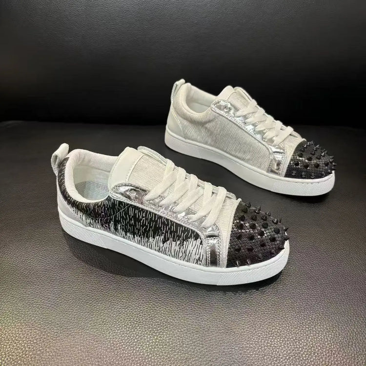 Spring Autumn New Men's Simple Casual Board Shoes Couple's Exquisite Red Bottom Anti slip Wear resistant Outdoor Running Shoes