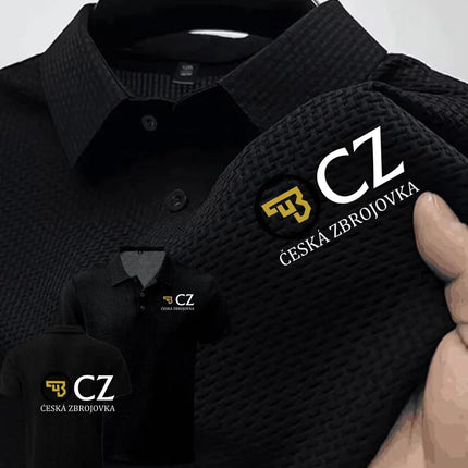 Summer New Men's POLO T-Shirt CZ Ceska Zbrojovka Firearms High End Ice Silk Men's Short-Sleeved Top Shirt Collar